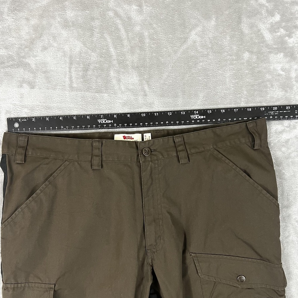 Fjallraven Vidda Pro Pants Mens 37 Long Brown Black G-1000 Hiking Cargo - Picture 13 of 16